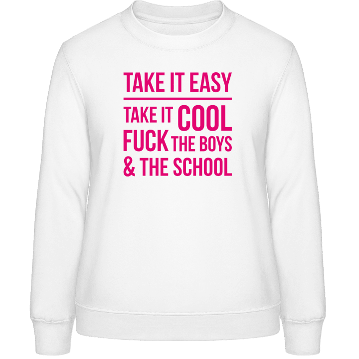 Fuck The Boys And The School Sweatshirt för kvinnor contain pic