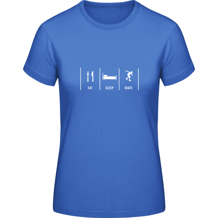 Eat Sleep Inline Skate T-skjorte for kvinner contain pic