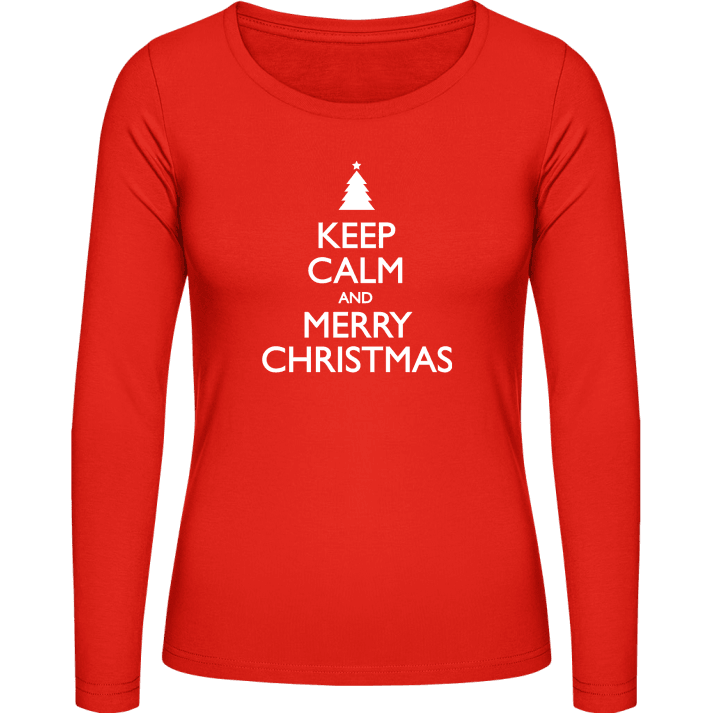 Keep calm and Merry Christmas Camisa de manga larga para mujer 0 image
