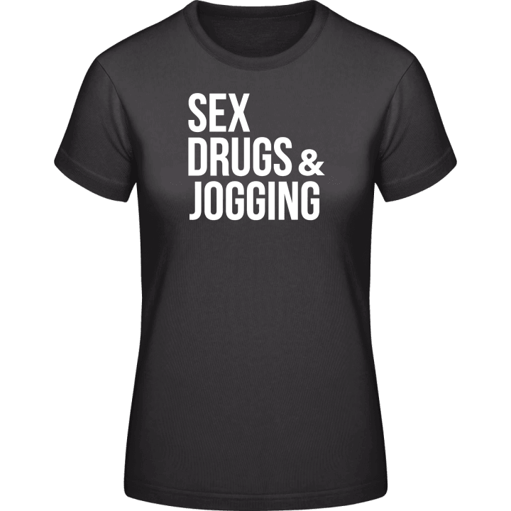 Sex Drugs And Jogging T-shirt för kvinnor contain pic