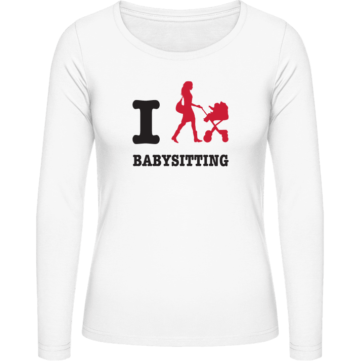 I Love Babysitting T-shirt à manches longues pour femmes contain pic