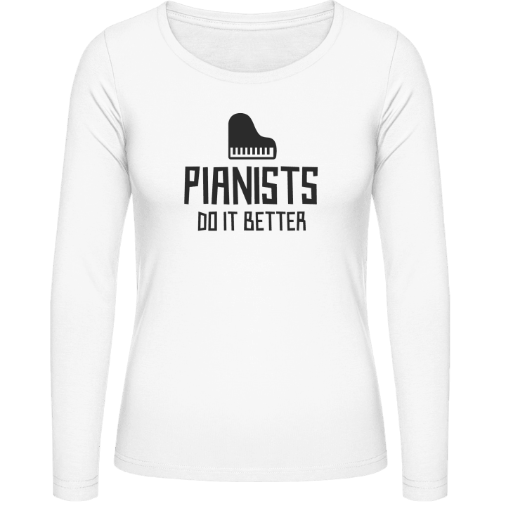 Pianists Do It Better T-shirt à manches longues pour femmes contain pic
