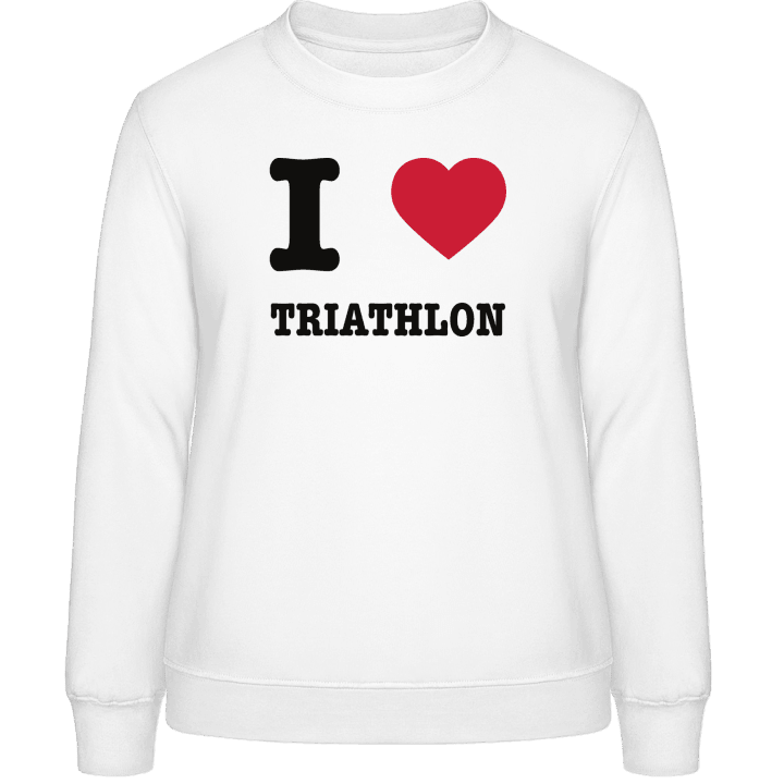 I Love Triathlon Sweatshirt för kvinnor contain pic