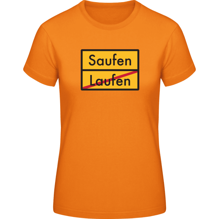 Laufen Saufen T-shirt för kvinnor contain pic