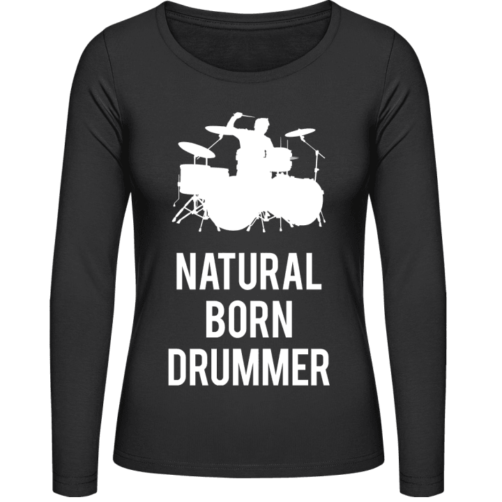 Natural Born Drumer Camisa de manga larga para mujer contain pic