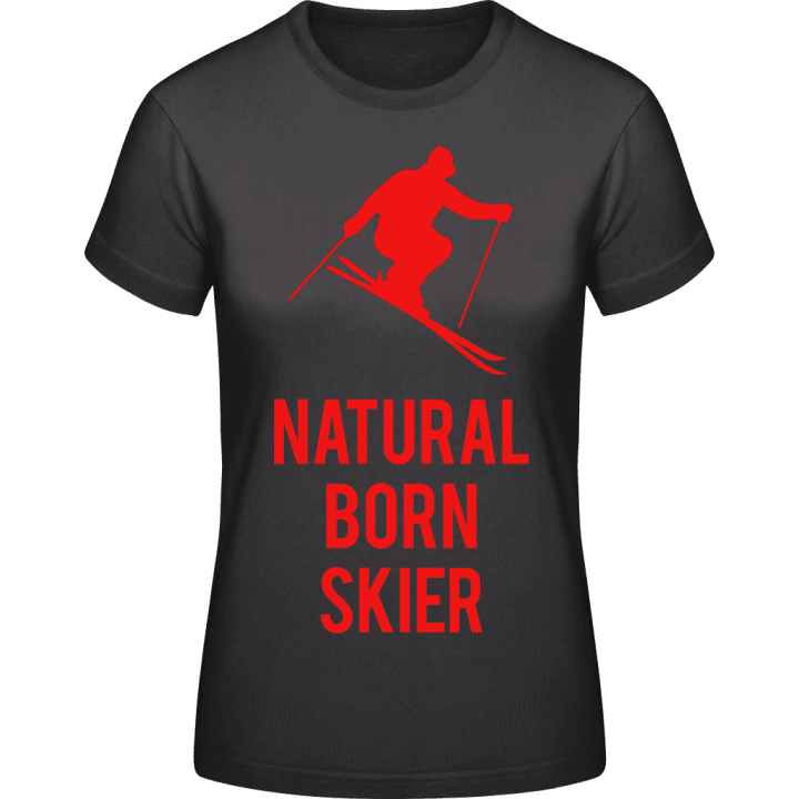 Natural Born Skier Camiseta de mujer contain pic