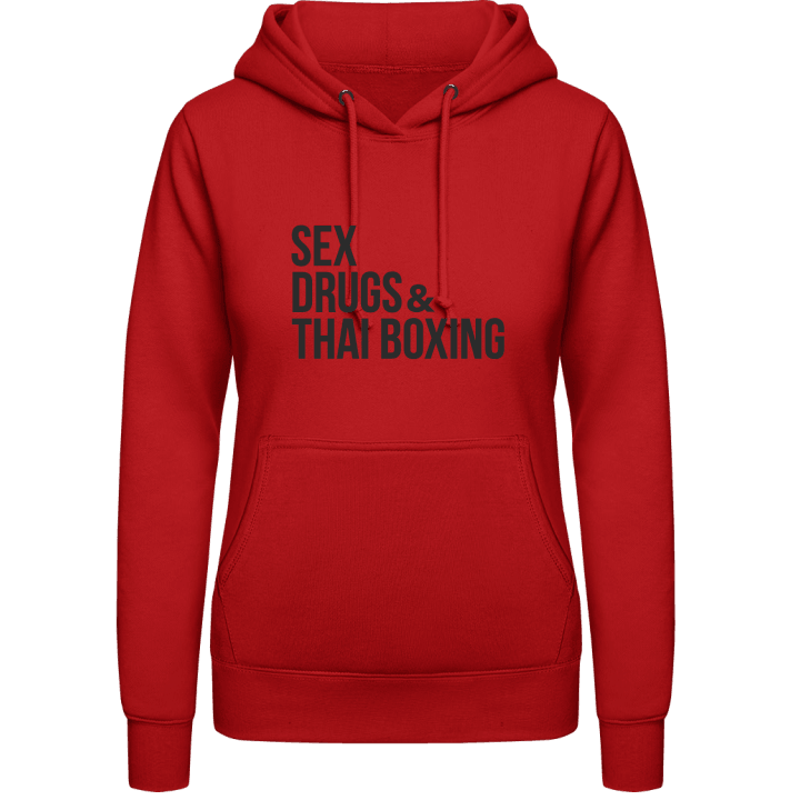 Sex Drugs And Thai Boxing Hoodie för kvinnor contain pic