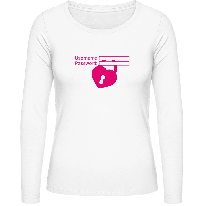 Love Password T-shirt à manches longues pour femmes contain pic