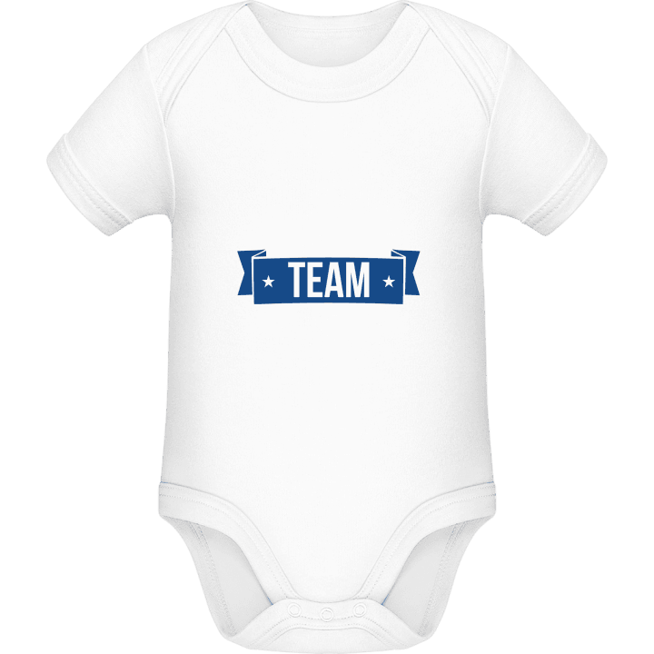 Team + YOUR TEXT Baby Rompertje contain pic