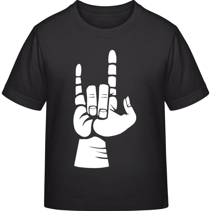 Rock And Roll Hand Sign Kinder T-Shirt contain pic