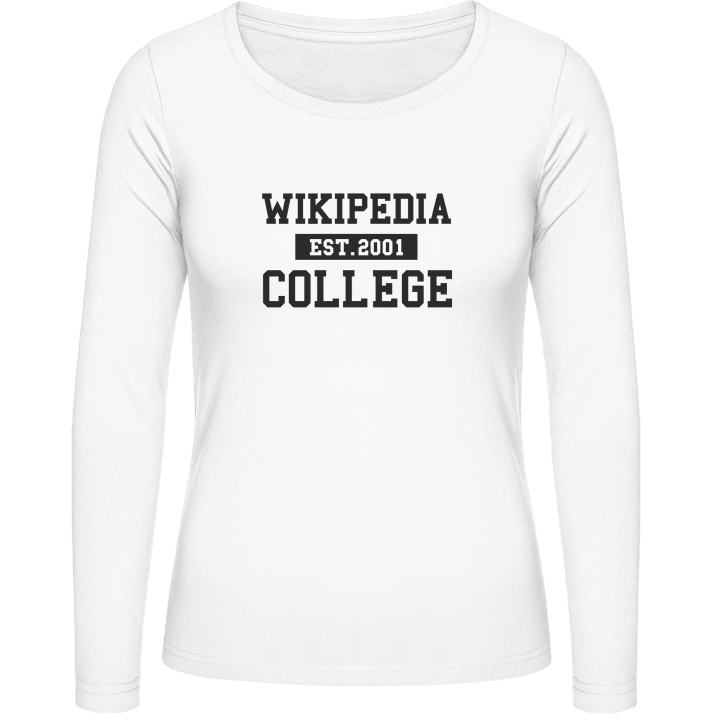 Wikipedia College Langermet skjorte for kvinner contain pic