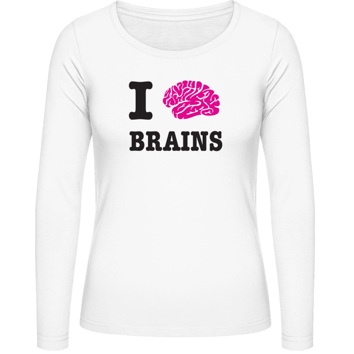 I Love Brains Vrouwen Lange Mouw Shirt contain pic