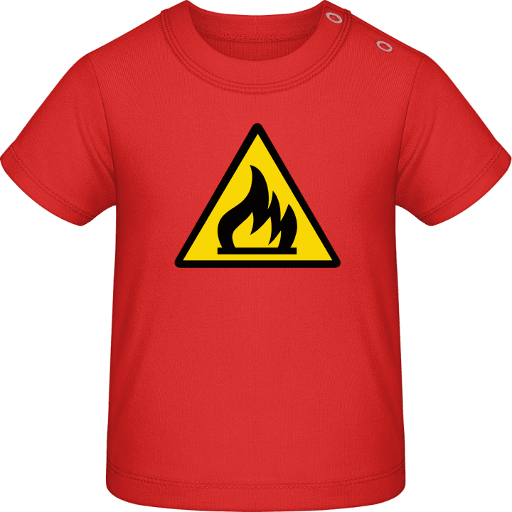 Flammable Warning Camiseta de bebé contain pic