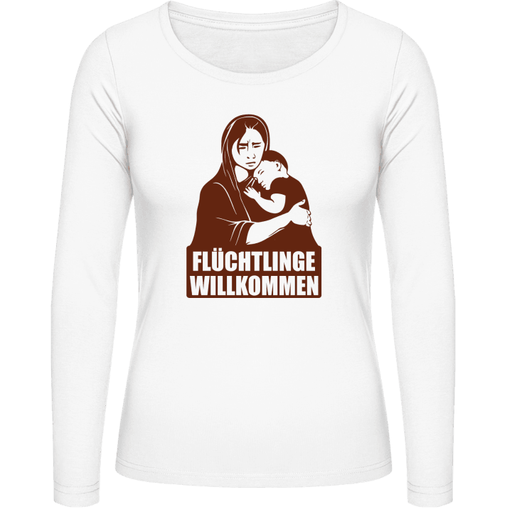 Flüchtlinge willkommen T-shirt à manches longues pour femmes 0 image