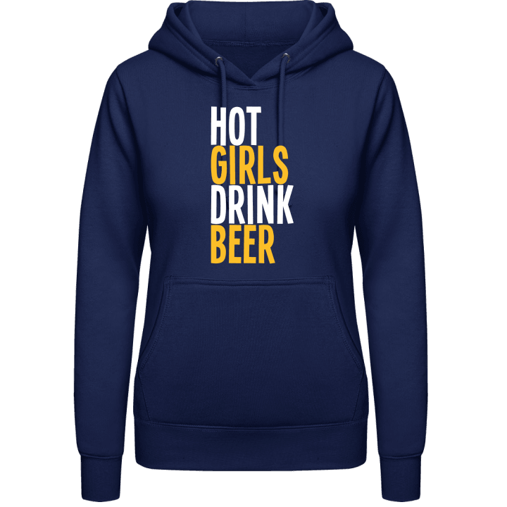 Hot Girls Drink Beer Felpa con cappuccio da donna contain pic
