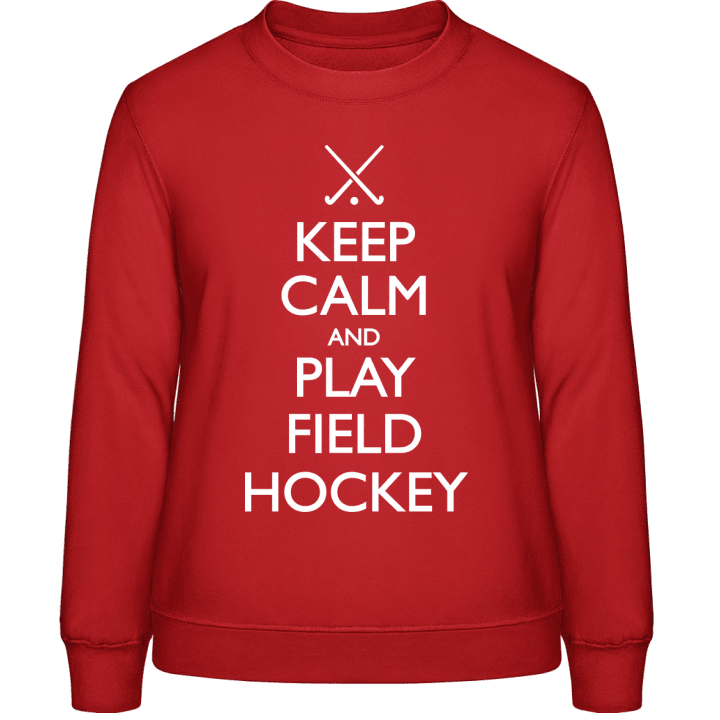 Keep Calm And Play Field Hockey Felpa donna contain pic
