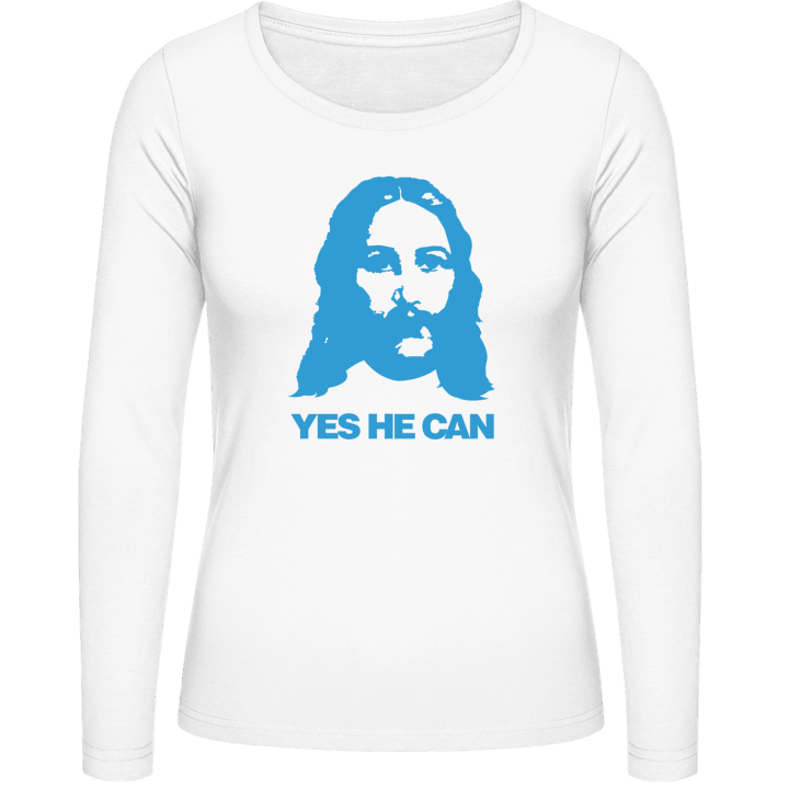 Jesus Yes He Can Vrouwen Lange Mouw Shirt contain pic
