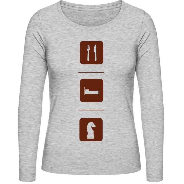 Eat Sleep Chess T-shirt à manches longues pour femmes 0 image