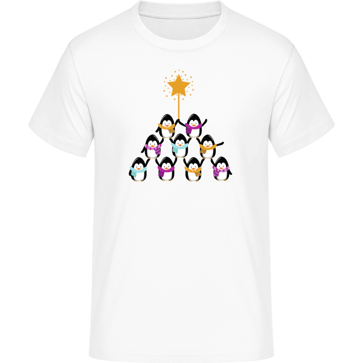 Penguin Christmas Tree T-skjorte contain pic