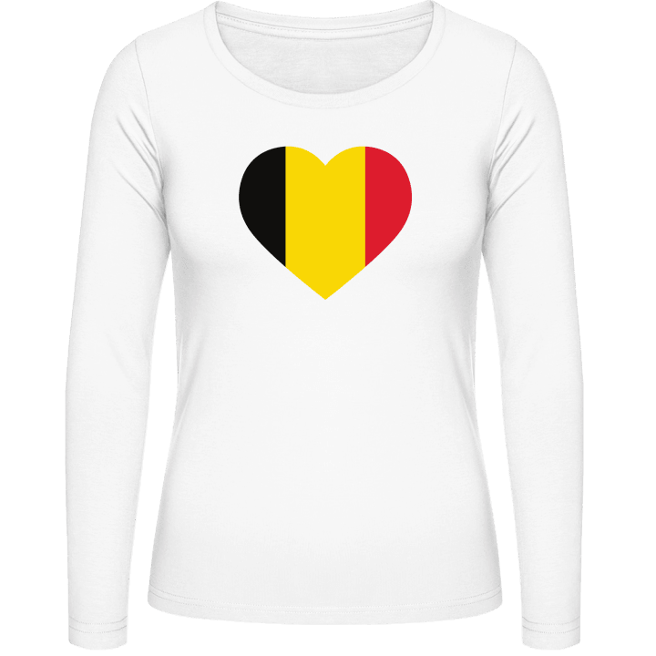 Belgium Heart Women long Sleeve Shirt contain pic