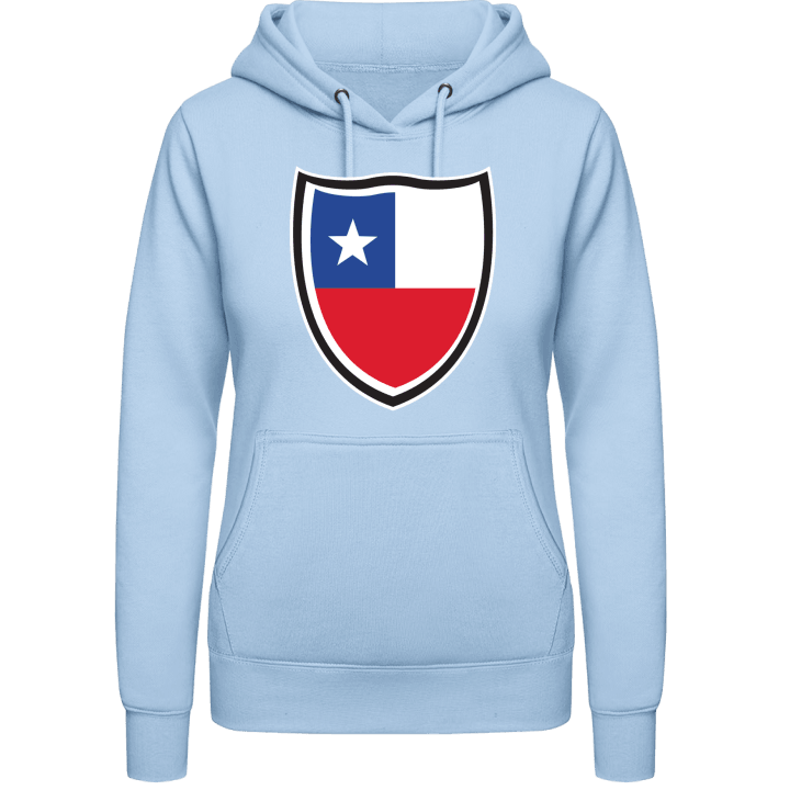 Chile Flag Shield Hoodie för kvinnor contain pic