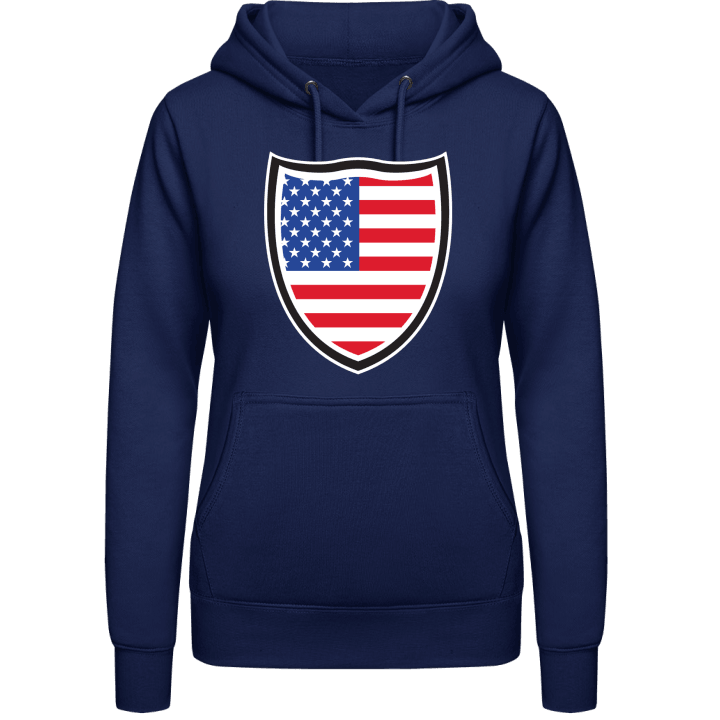 USA Shield Flag Hoodie för kvinnor contain pic