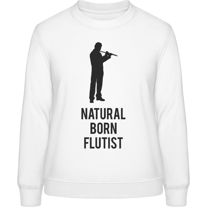 Natural Born Flutist Sweatshirt för kvinnor contain pic