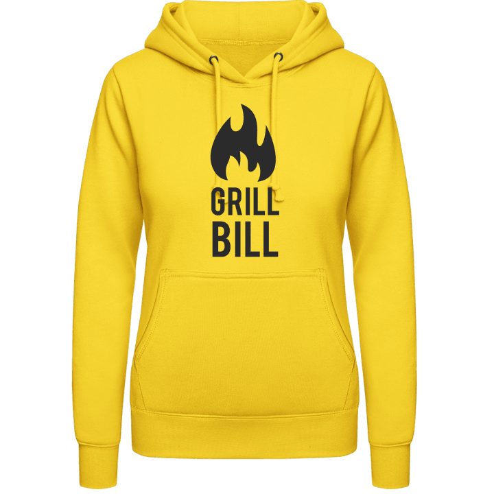 Grill Bill Flame Felpa con cappuccio da donna contain pic