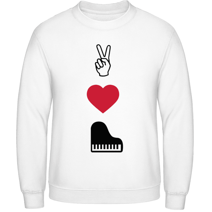 Peace Love Piano Sudadera contain pic