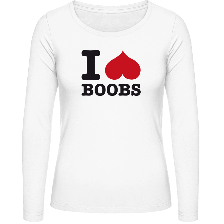 I Love Boobs Langermet skjorte for kvinner contain pic