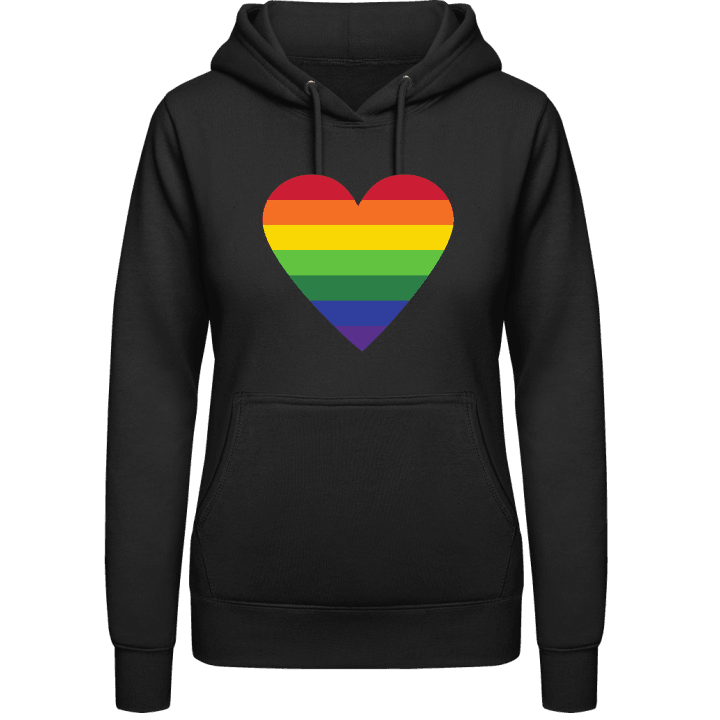 Rainbow Heart Stripes Frauen Kapuzenpulli contain pic