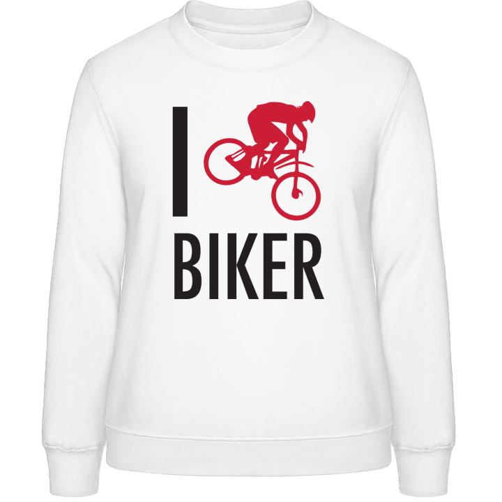I Love Mountain Biker Genser for kvinner contain pic