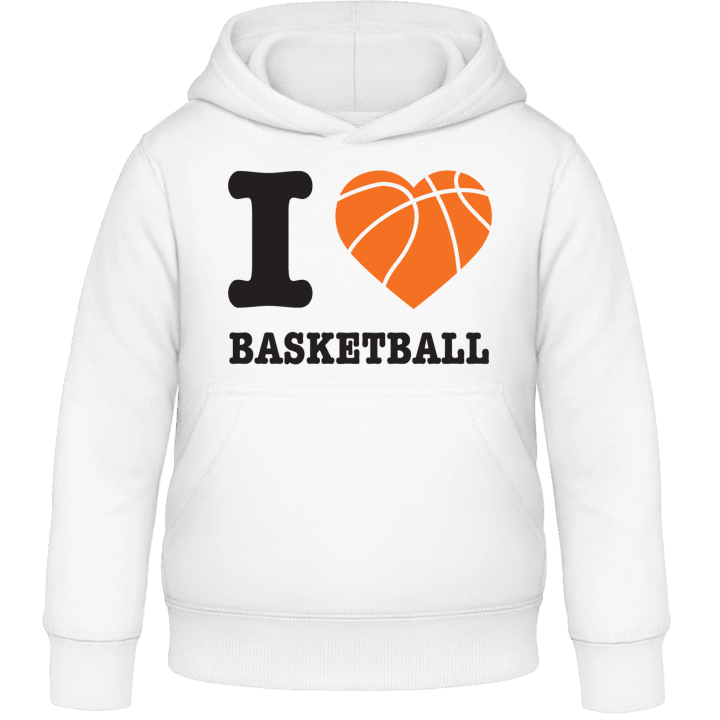 I Heart Basketball Felpa con cappuccio per bambini contain pic