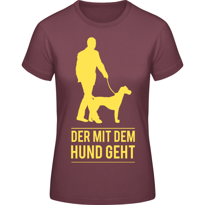 Der mit dem Hund geht T-shirt til kvinder 0 image