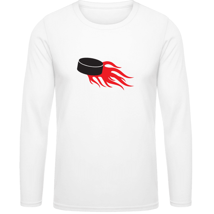 Ice Hockey On Fire T-shirt à manches longues contain pic