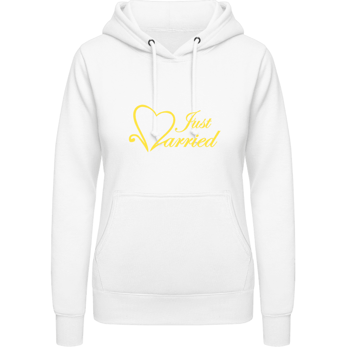 Just Married Heart Logo Women Hoodie contain pic