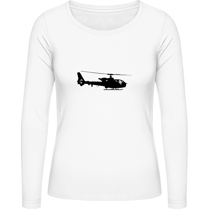 Helicopter Illustration Frauen Langarmshirt contain pic