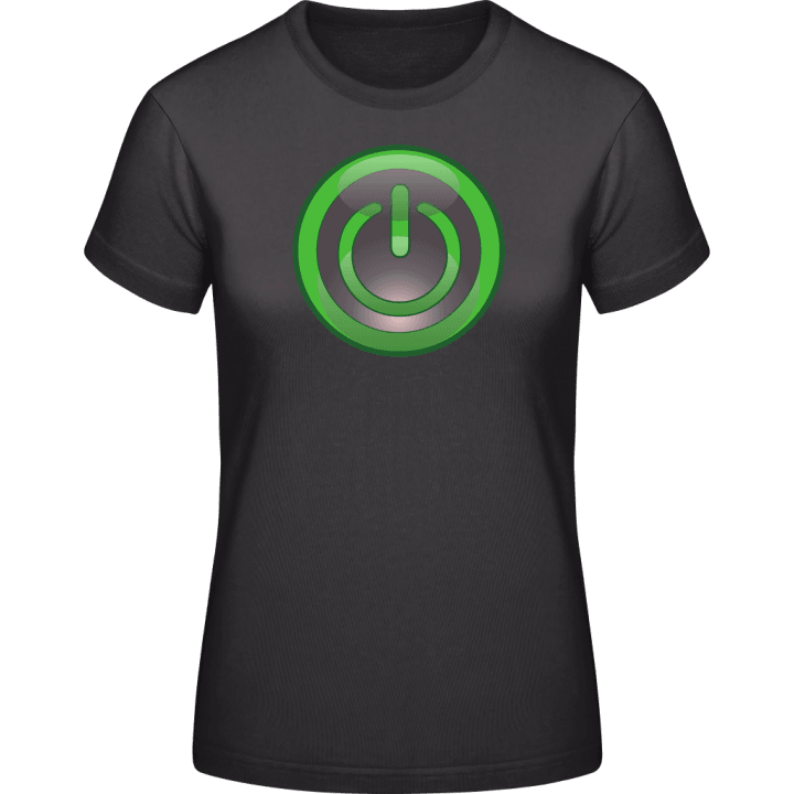 Power Button Superhero T-skjorte for kvinner contain pic