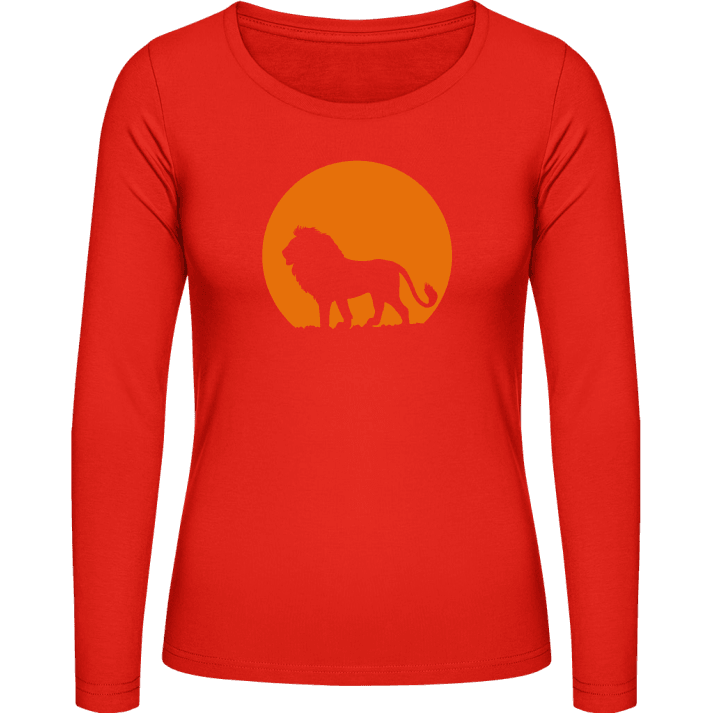 Lion in Moonlight Vrouwen Lange Mouw Shirt 0 image