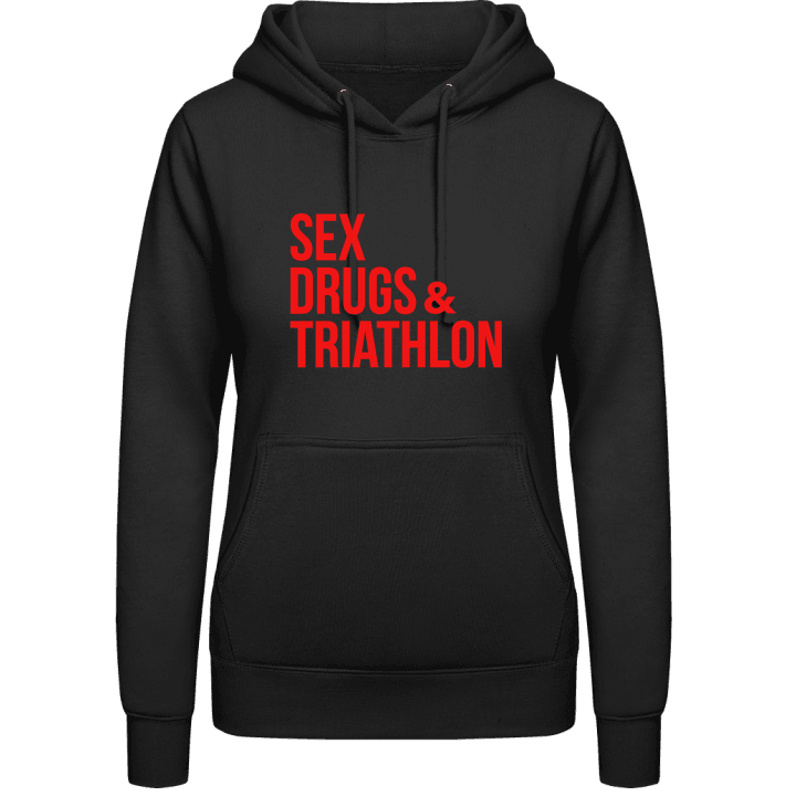 Sex Drugs Triathlon Hoodie för kvinnor contain pic