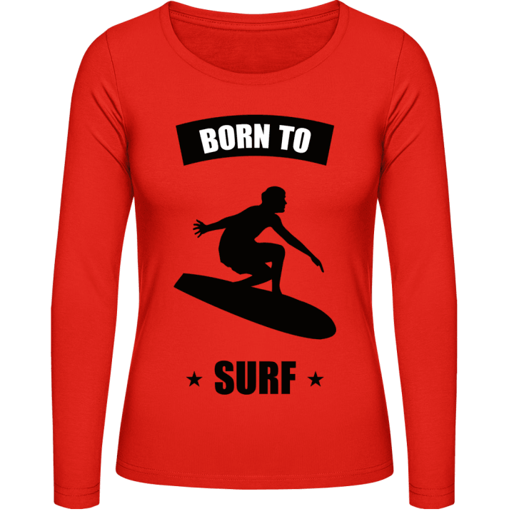 Born To Surf Frauen Langarmshirt contain pic