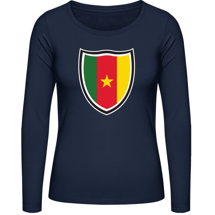 Cameroon Shield Flag Kvinnor långärmad skjorta contain pic