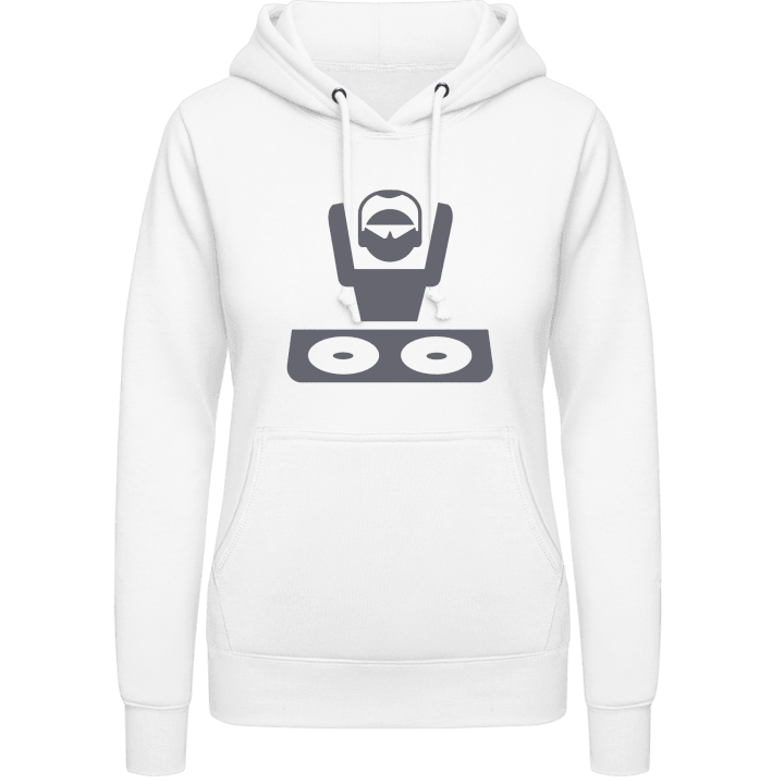 DeeJay on Turntable Vrouwen Hoodie contain pic