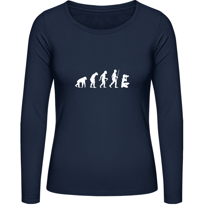 Female Photographer Evolution Langermet skjorte for kvinner contain pic