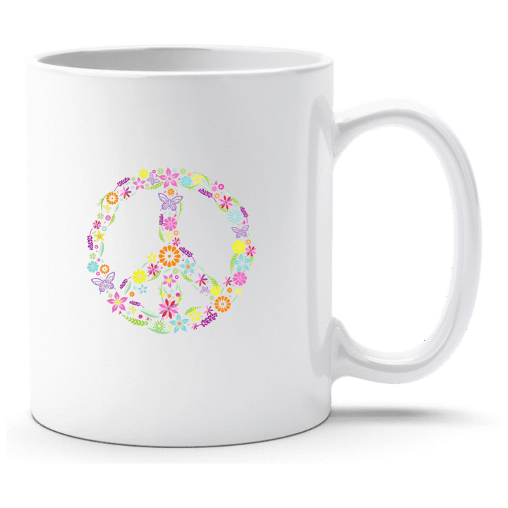 Peace Sign with Flowers Tasse 0 image