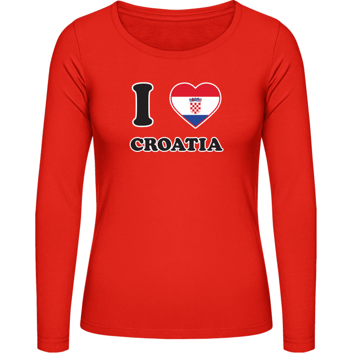 I Love Croatia Langærmet skjorte til kvinder 0 image