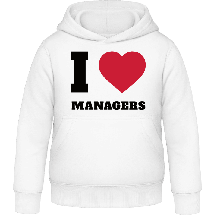 I Love Managers Kinder Kapuzenpulli contain pic