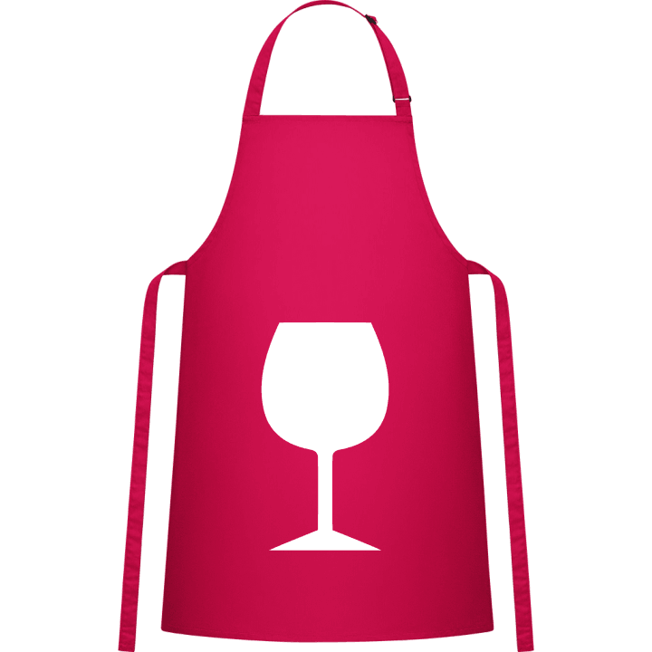 Wine Glas Silhouette Kochschürze contain pic