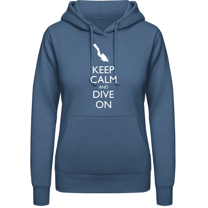 Keep Calm and Dive on Hoodie för kvinnor contain pic