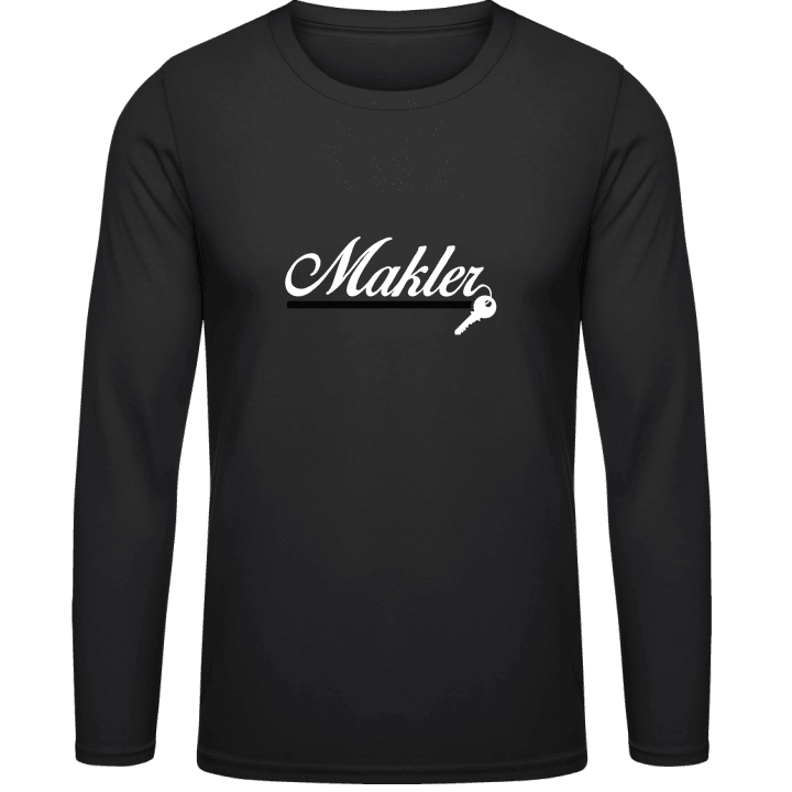 Makler Schriftzug Langarmshirt contain pic
